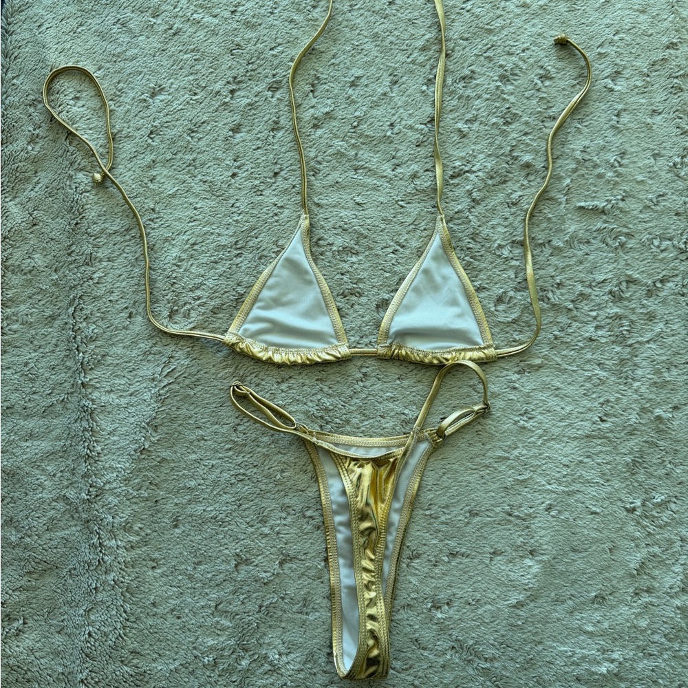 Gold Triangle Bikini Set - Picture 3 of 3